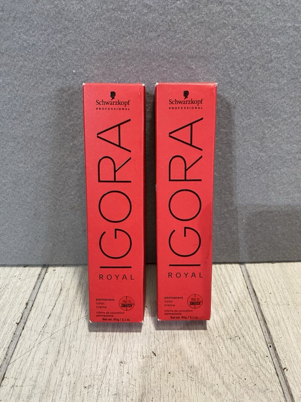 2 Schwarzkopf Igora Royal Permanent Hair In 6-65 Dark Blonde Chocolate Gold 2.1